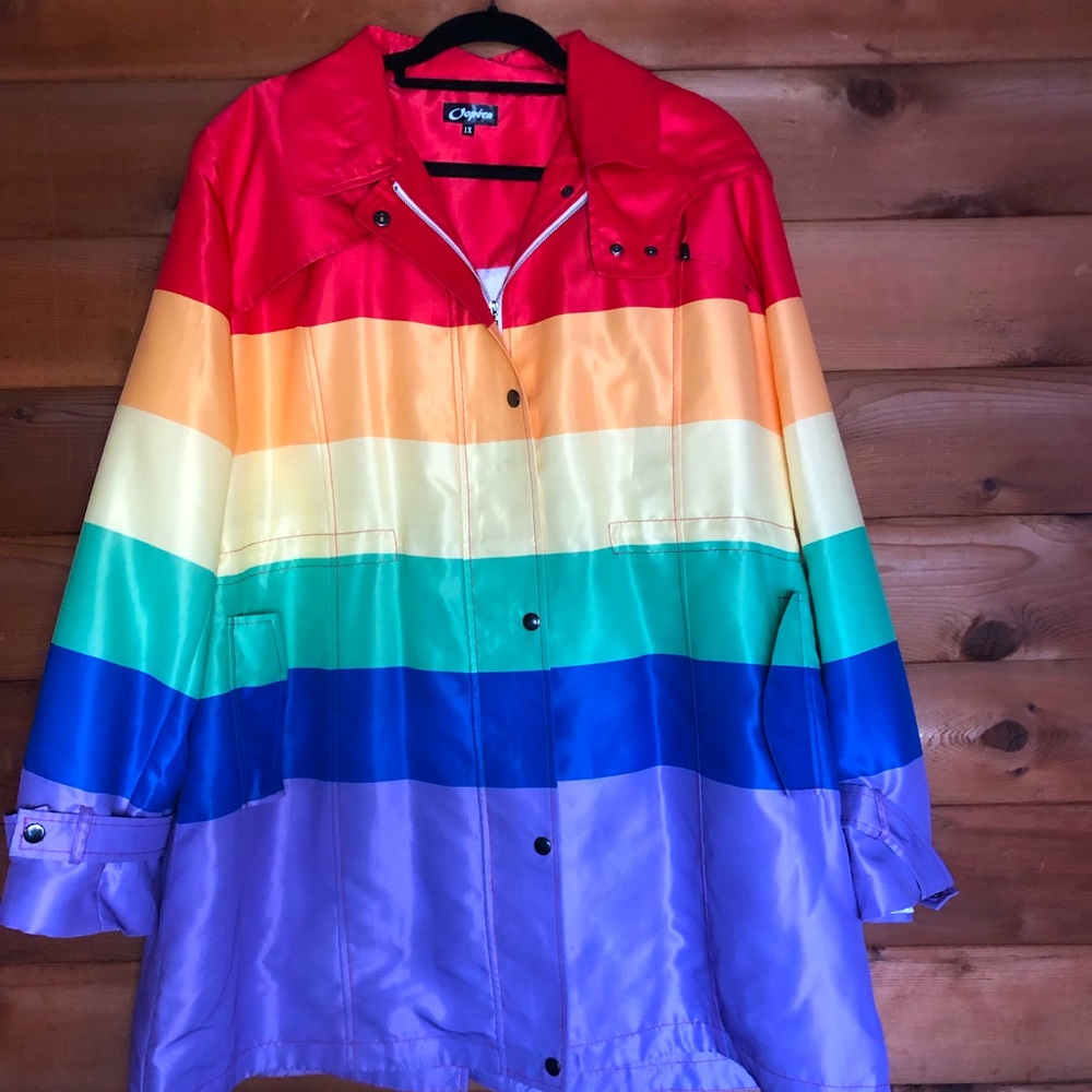 Rainbow raincoat size 1x great condition